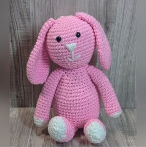 HANDMADE PINK EASTER BUNNY CROCHET